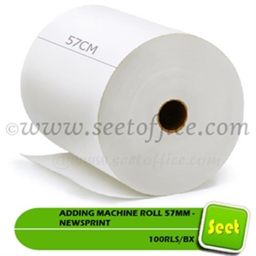 ADDING MACHINE ROLL 57MM - NEWSPRINT 100RLS/BX (CA REG./PRINT-CAL/CR ...