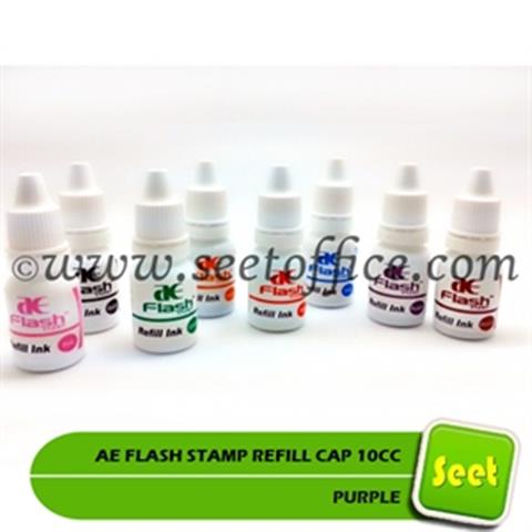 AE FLASH STAMP REFILL CAP 10CC - PURPLE - Seet Office Supplies Malaysia