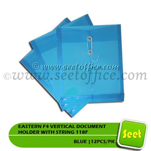 EASTERN F4 VERTICAL DOCUMENT HOLDER WITH STRING - BLUE (12PCS/PK ...