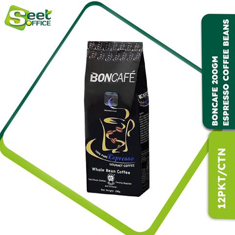BONCAFE ESPRESSO COFFEE BEANS 200GM 12PACK BOX Seet Office