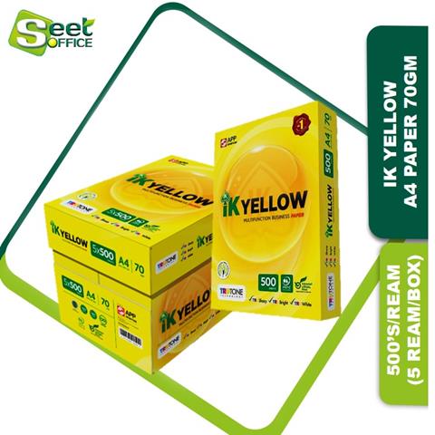 IK YELLOW A3 PAPER 80GM 500'S/REAM (5 REAM/BOX) - Seet Office Supplies  Malaysia