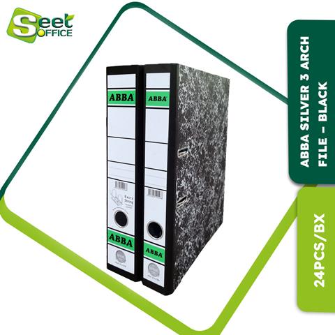 ABBA SILVER 3 ARCH FILE - BLACK (24PCS/BX) (PRE-FIX) - Seet Office ...