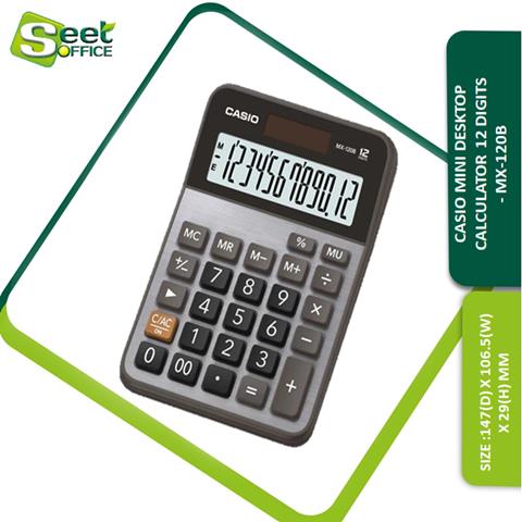 Casio best sale calculator size